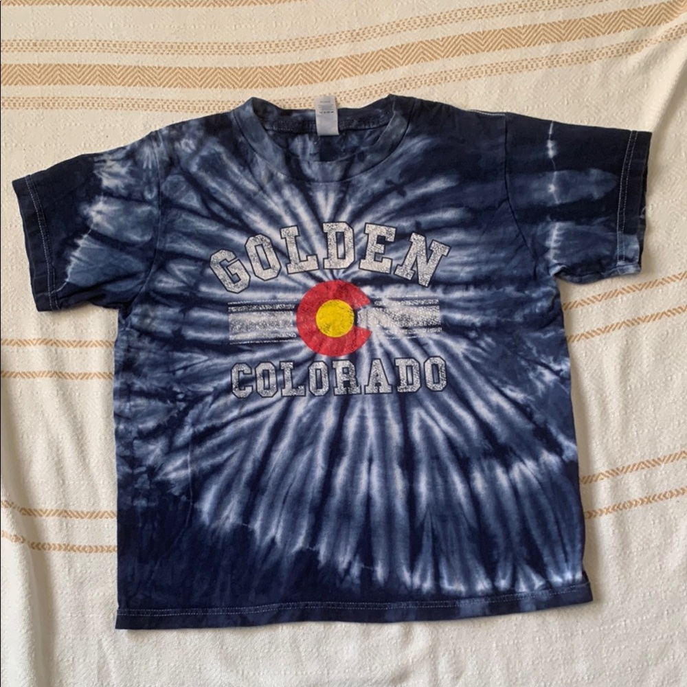 Tie-dye Golden Colorado Short Sleeve Shirt Size Medium
